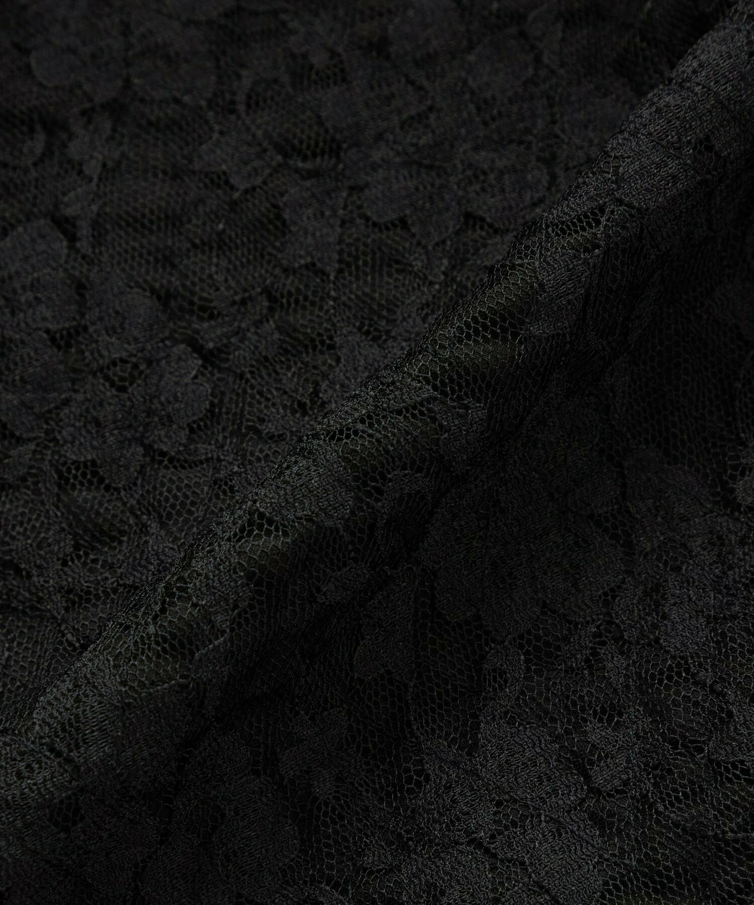 【endalence】ソフトベルベット×レースドレス 詳細画像 ブラック 7