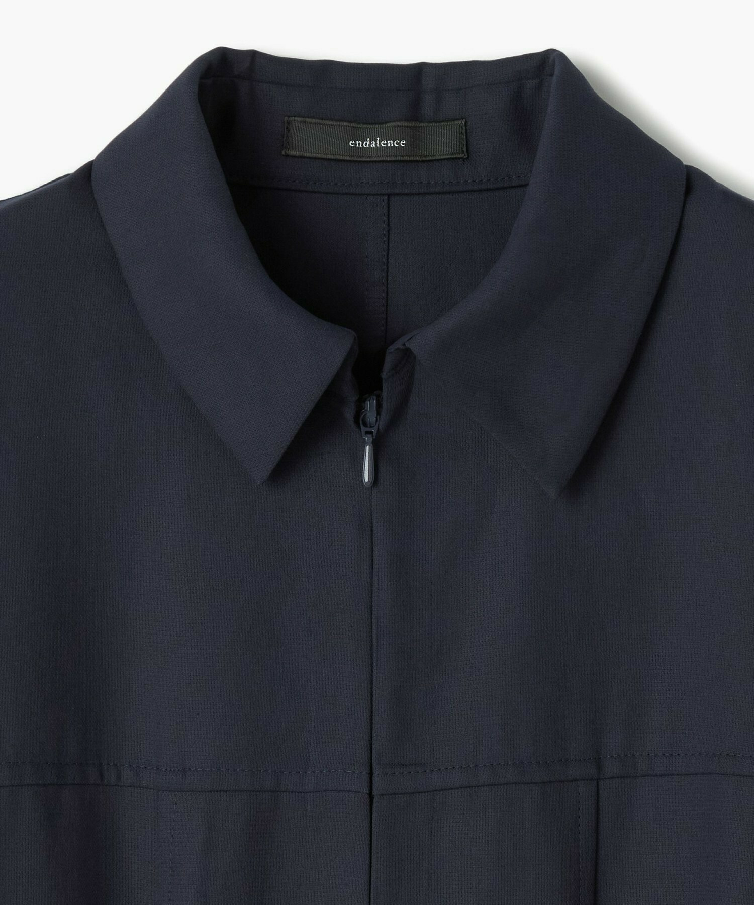 【endalence】強撚ダブルクロスドレス 詳細画像 ネイビー 2