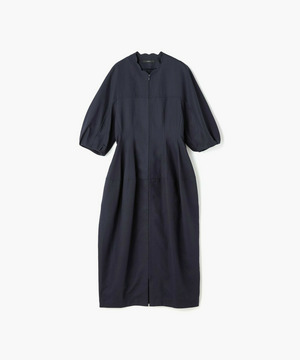 【endalence】強撚ダブルクロススカラップネックラインドレス 詳細画像 ネイビー 1