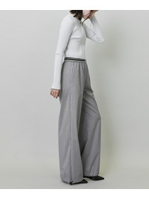 【endalence】120S ストレッチドローストリングパンツ 詳細画像 ブラック 2