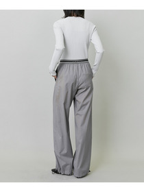 【endalence】120S ストレッチドローストリングパンツ 詳細画像 ブラック 3