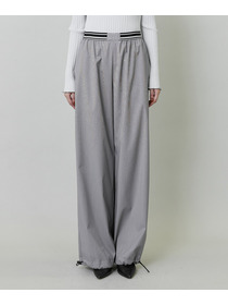 【endalence】120S ストレッチドローストリングパンツ 詳細画像 ブラック 4