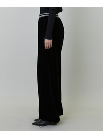 【endalence】ソフトベルベットドローストリングパンツ 詳細画像 ブラック 17