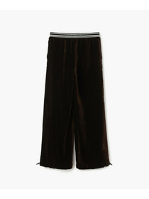 【endalence】ソフトベルベットドローストリングパンツ 詳細画像 ブラック 4