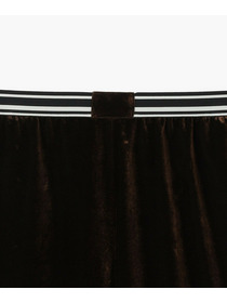 【endalence】ソフトベルベットドローストリングパンツ 詳細画像 ブラック 6