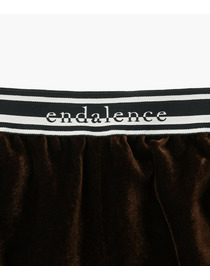 【endalence】ソフトベルベットドローストリングパンツ 詳細画像 ブラック 7