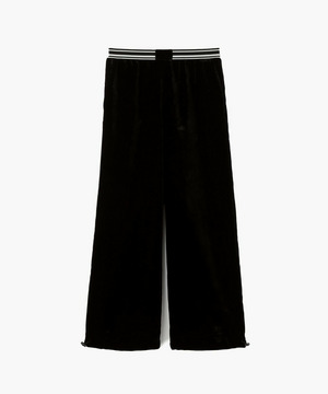 【endalence】ソフトベルベットドローストリングパンツ 詳細画像 ブラック 1