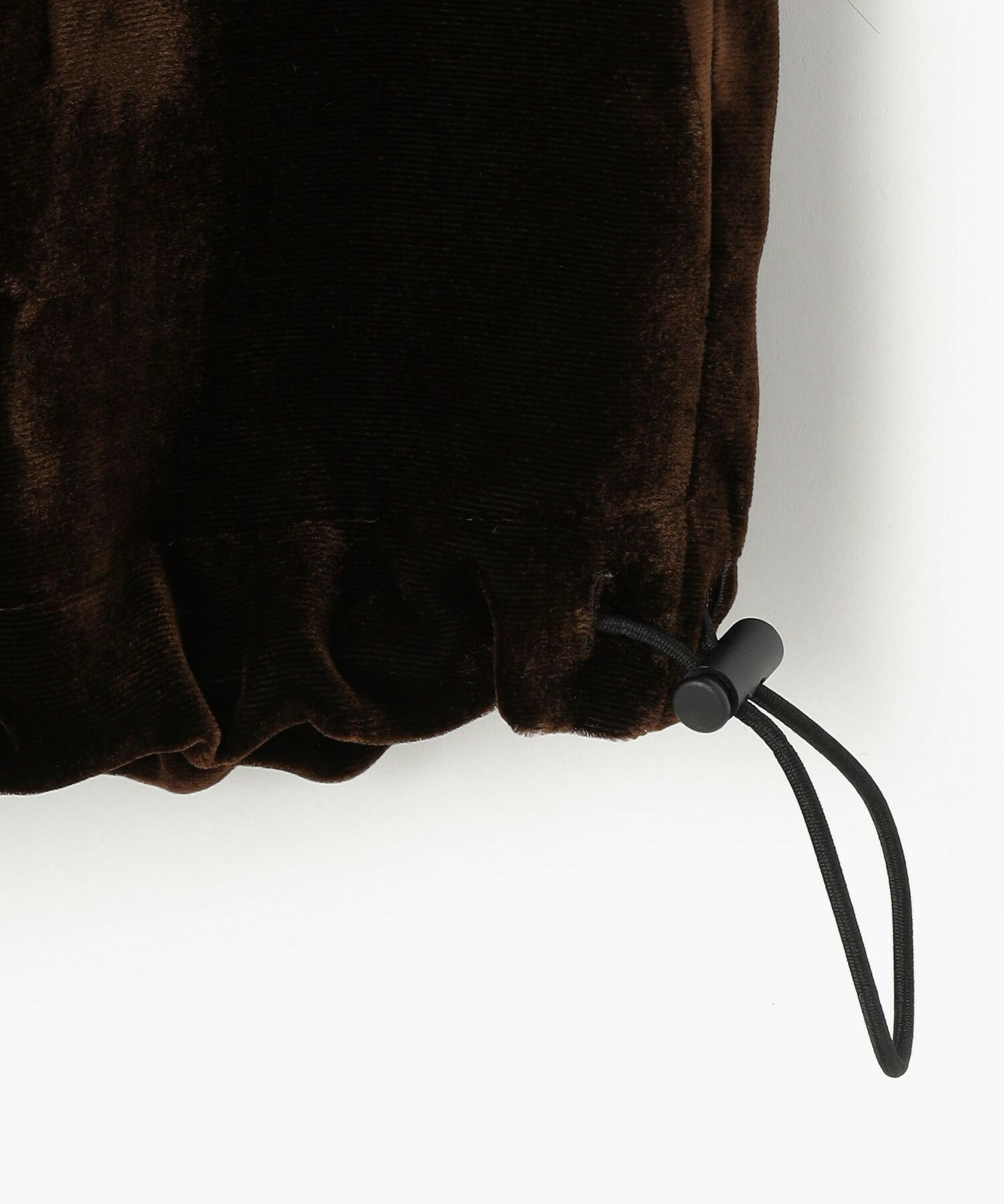 【endalence】ソフトベルベットドローストリングパンツ 詳細画像 ブラック 10