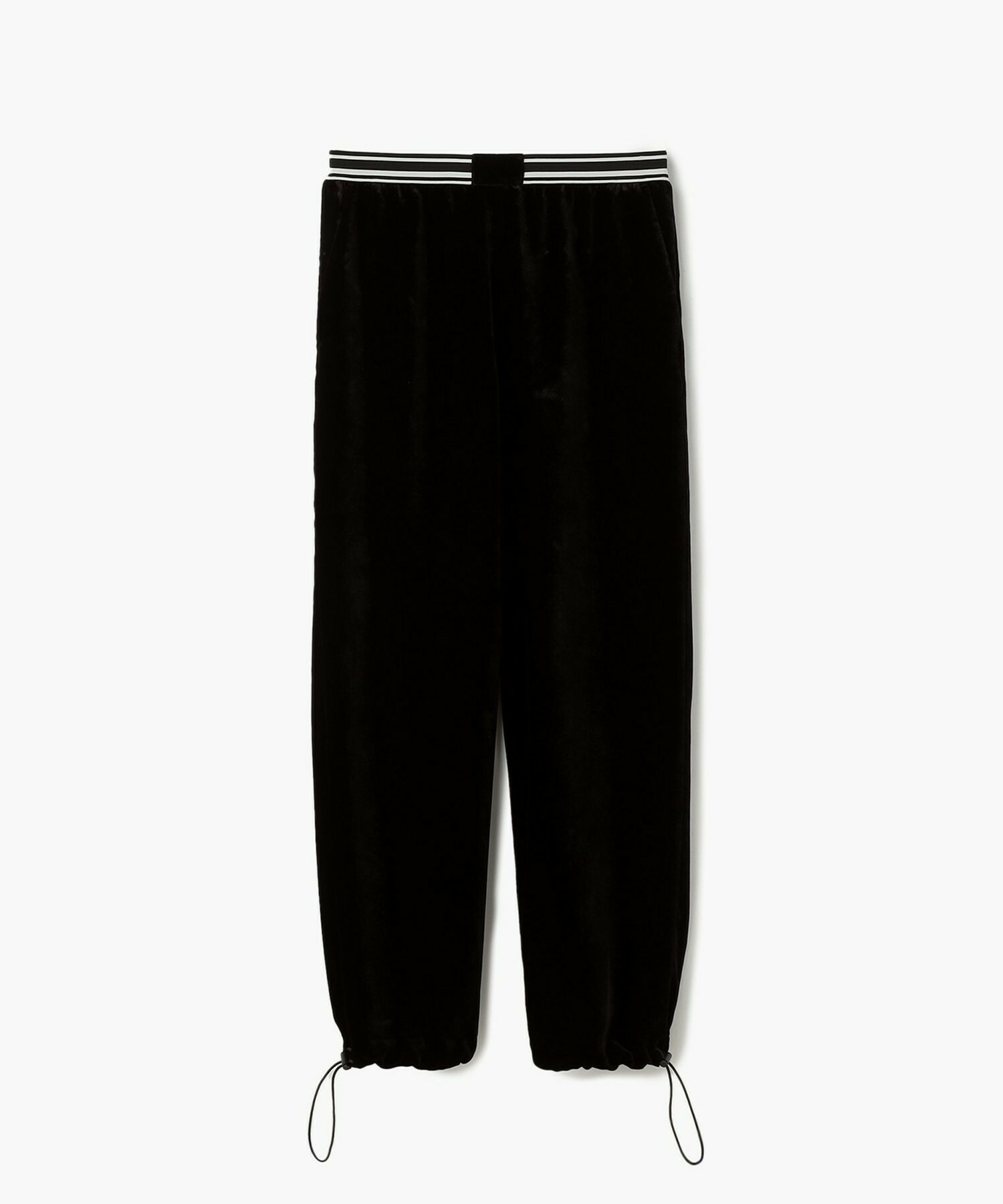【endalence】ソフトベルベットドローストリングパンツ 詳細画像 ブラック 19