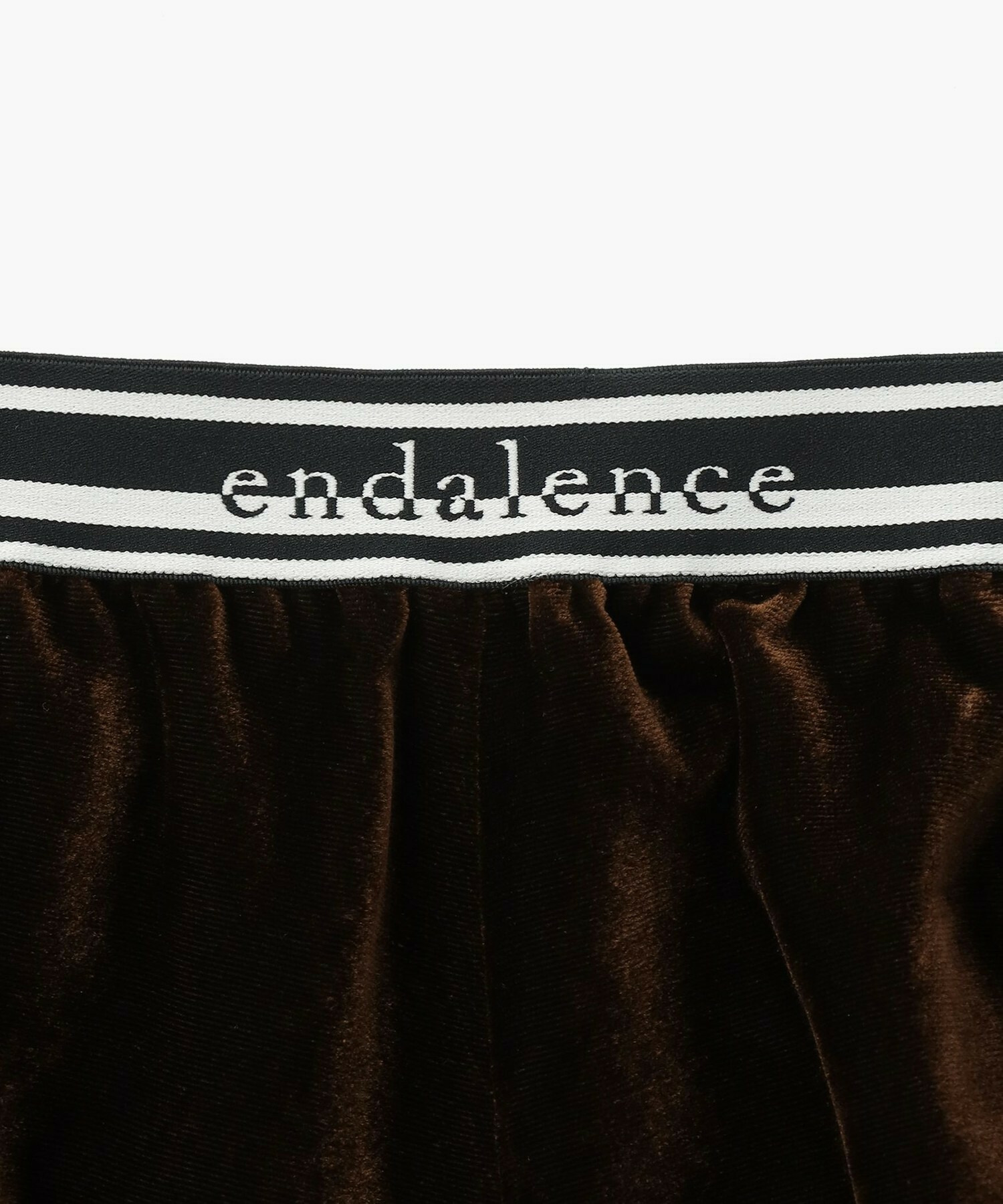 【endalence】ソフトベルベットドローストリングパンツ 詳細画像 ブラック 7