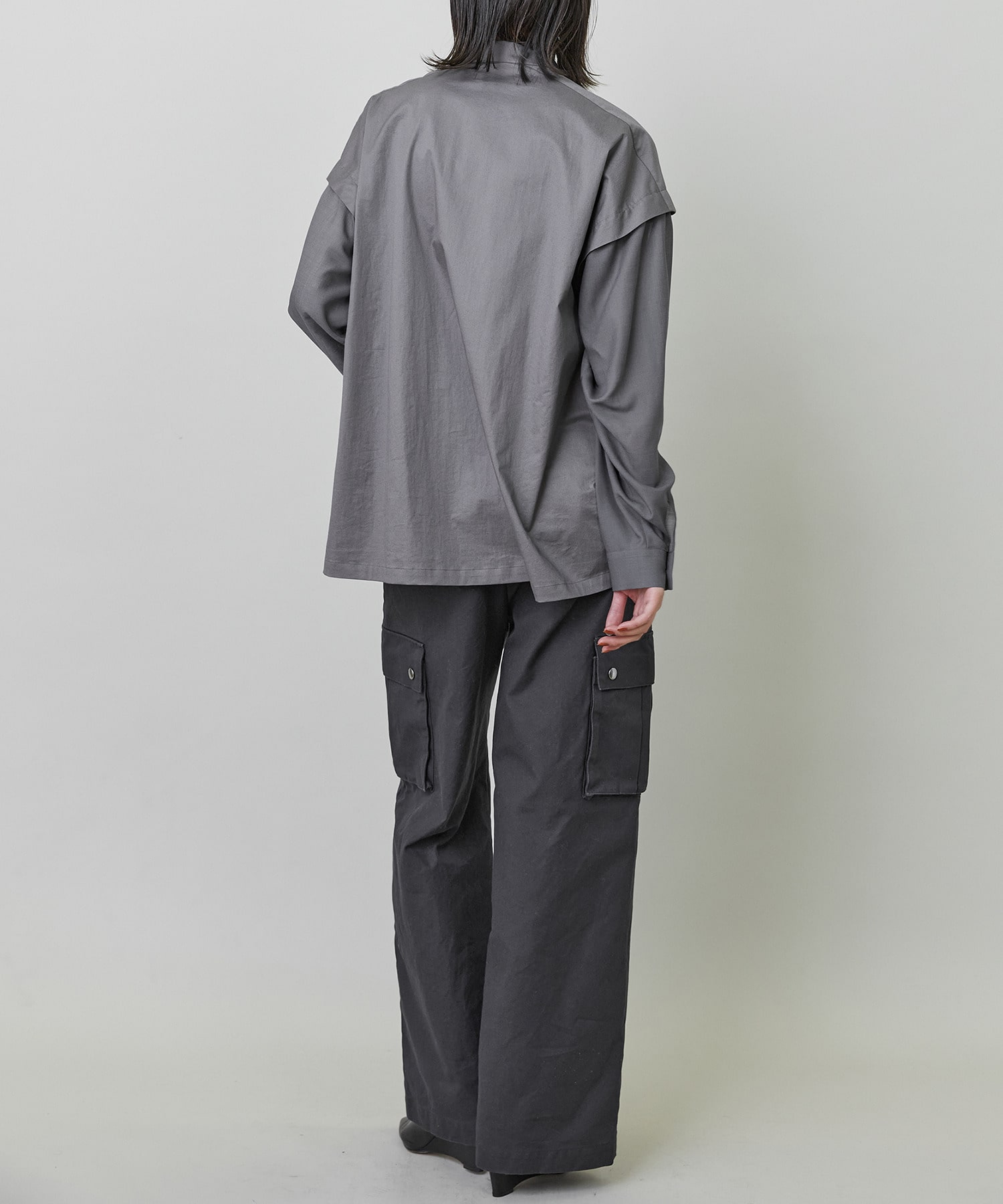 【endalence】ダックストレートカーゴパンツ 詳細画像 チャコールグレー 14