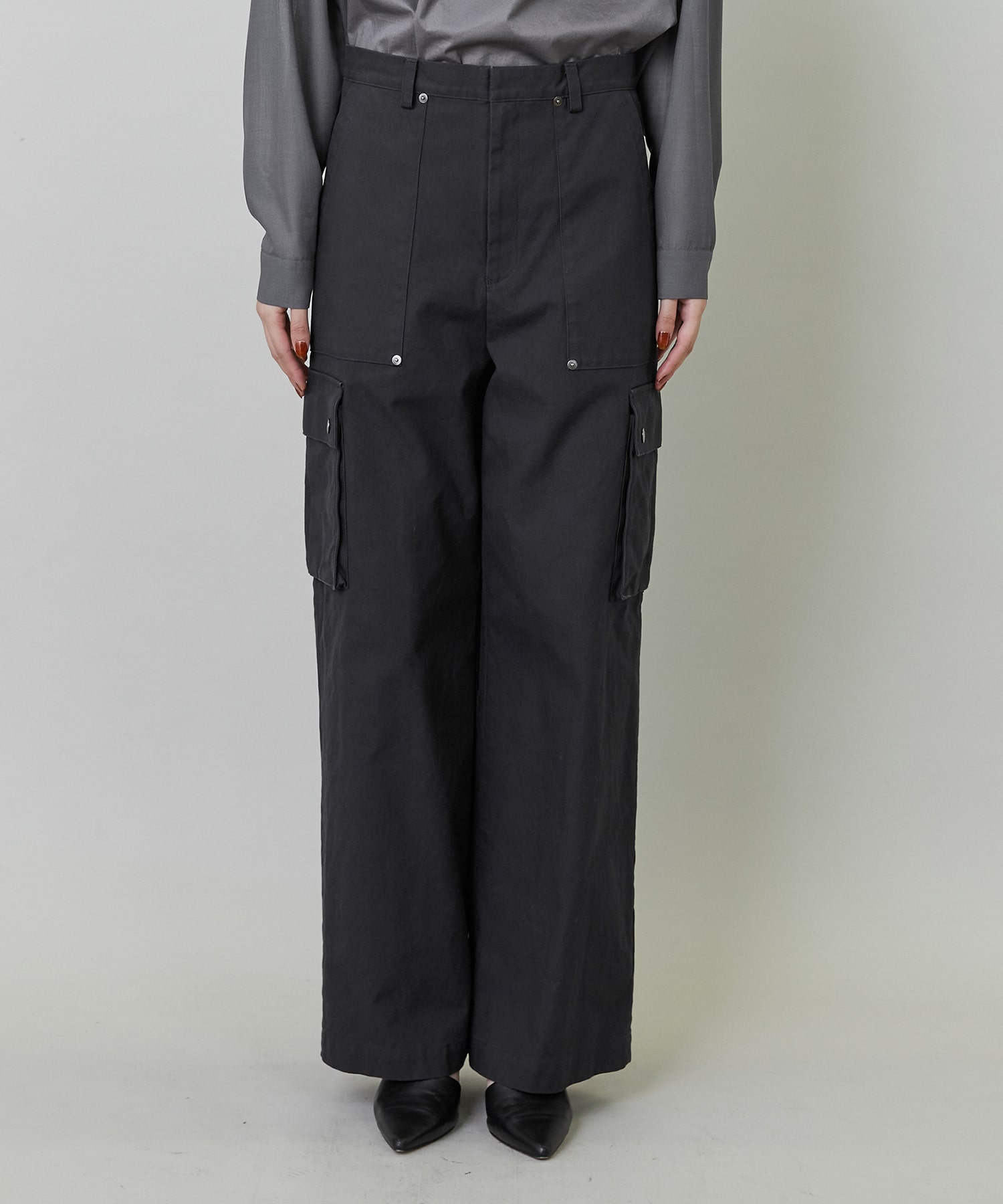 【endalence】ダックストレートカーゴパンツ 詳細画像 チャコールグレー 15