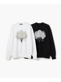 【endalence】endalence×Yuta Okudaコラボレーション裏毛スウェット＜ライトブーケ＞ 詳細画像 ブラック 1