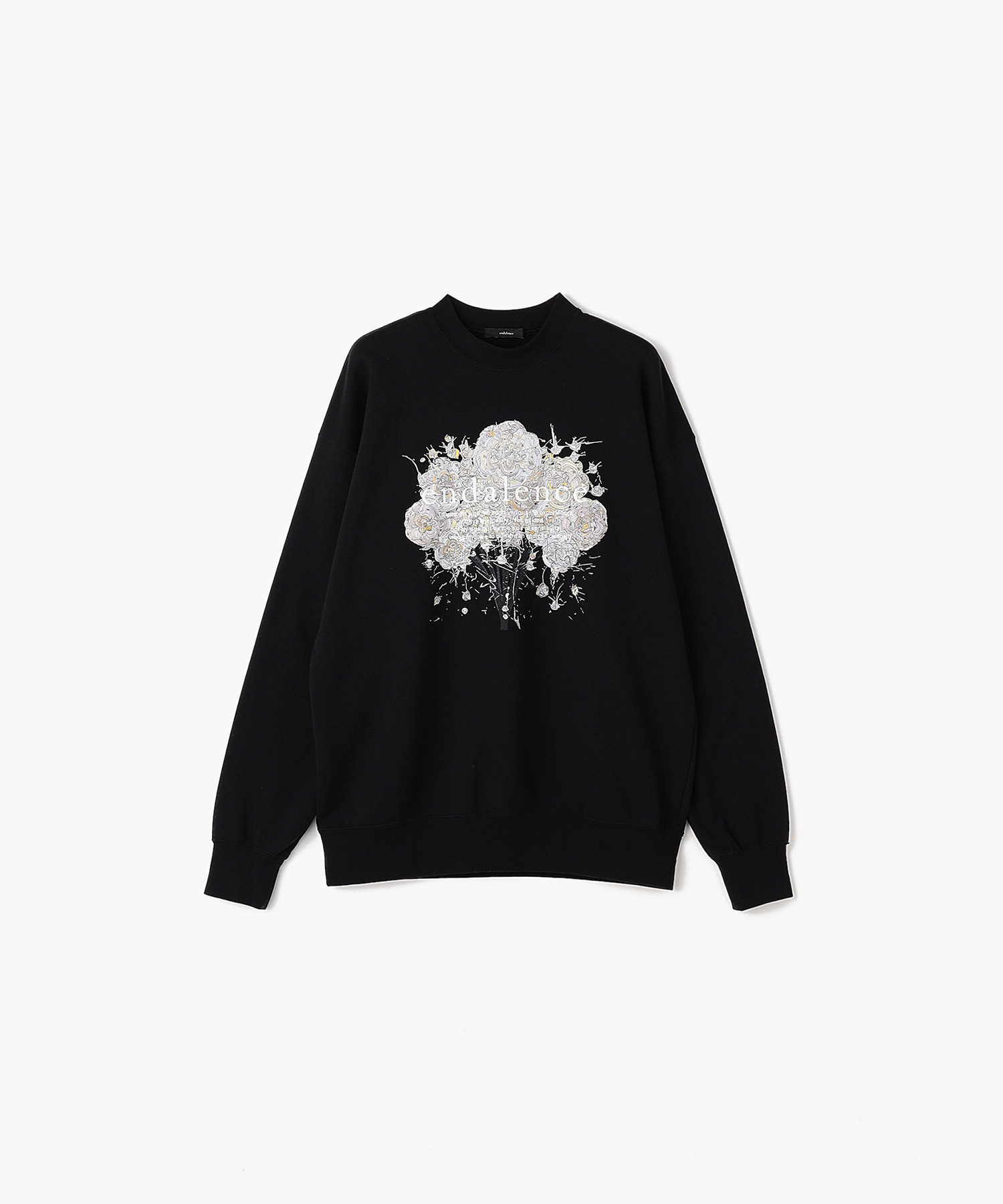 【endalence】endalence×Yuta Okudaコラボレーション裏毛スウェット＜ライトブーケ＞ 詳細画像 ブラック 1