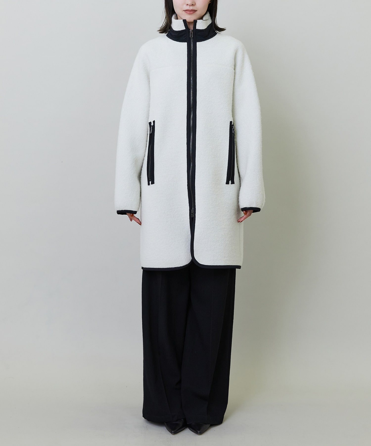 【endalence】ボンディングジャージィコート 詳細画像 ブラック 14