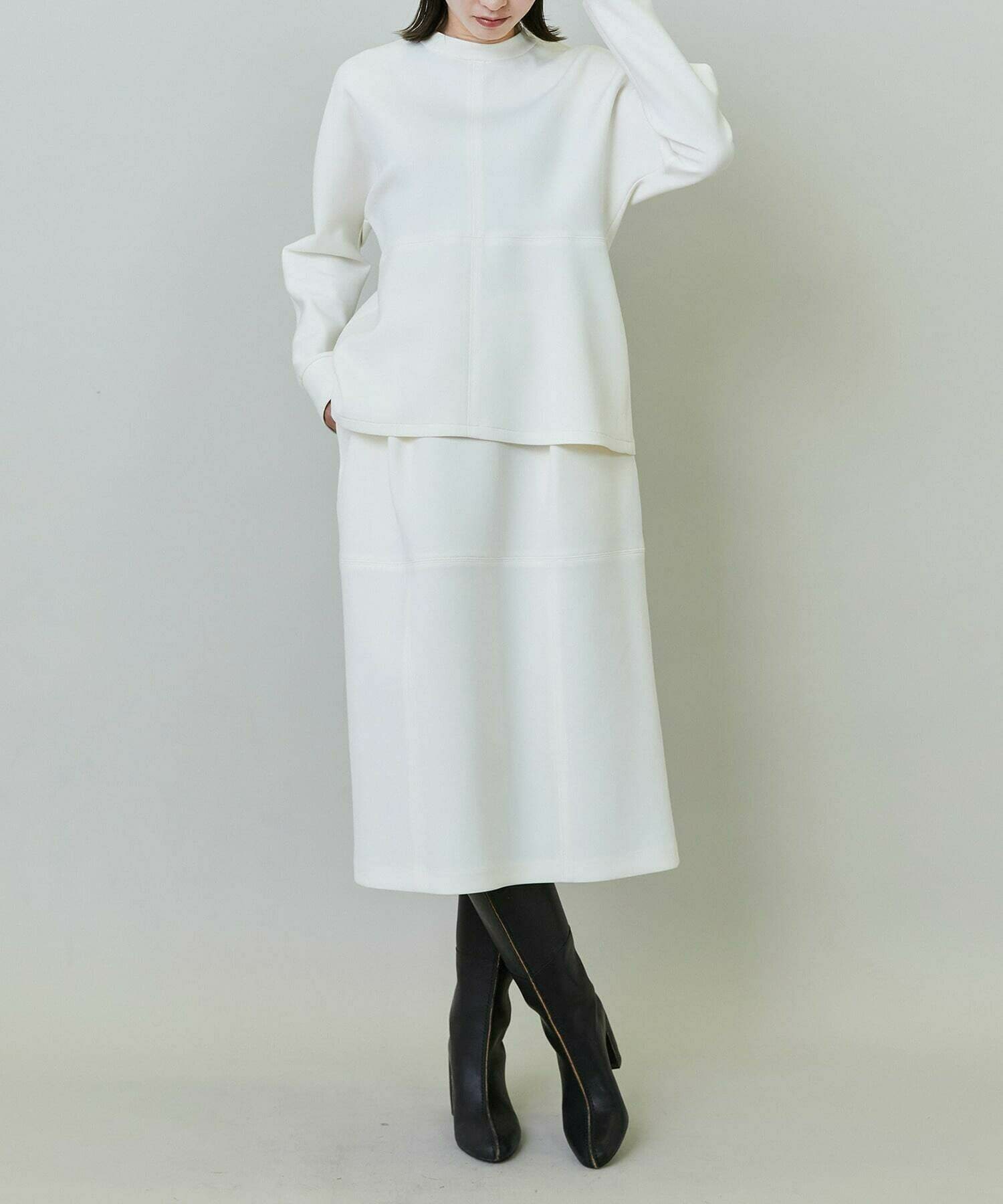 【endalence】エアリージャージースカート 詳細画像 ブラック 9