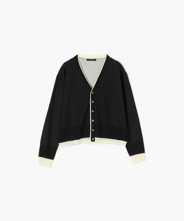 接結2重編みカーディガン 詳細画像 ブラック 1