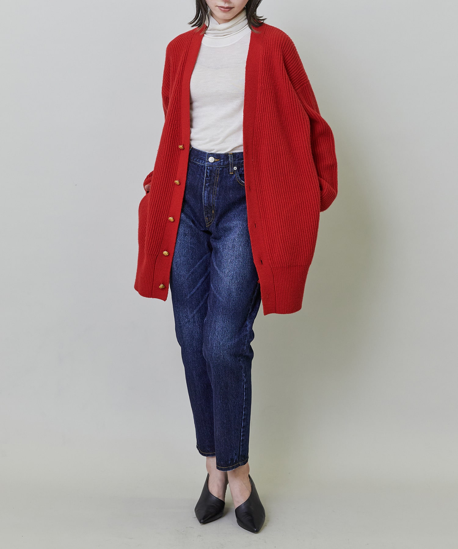 【endalence】畦ミドルゲージロングカーディガン 詳細画像 キャメル 1