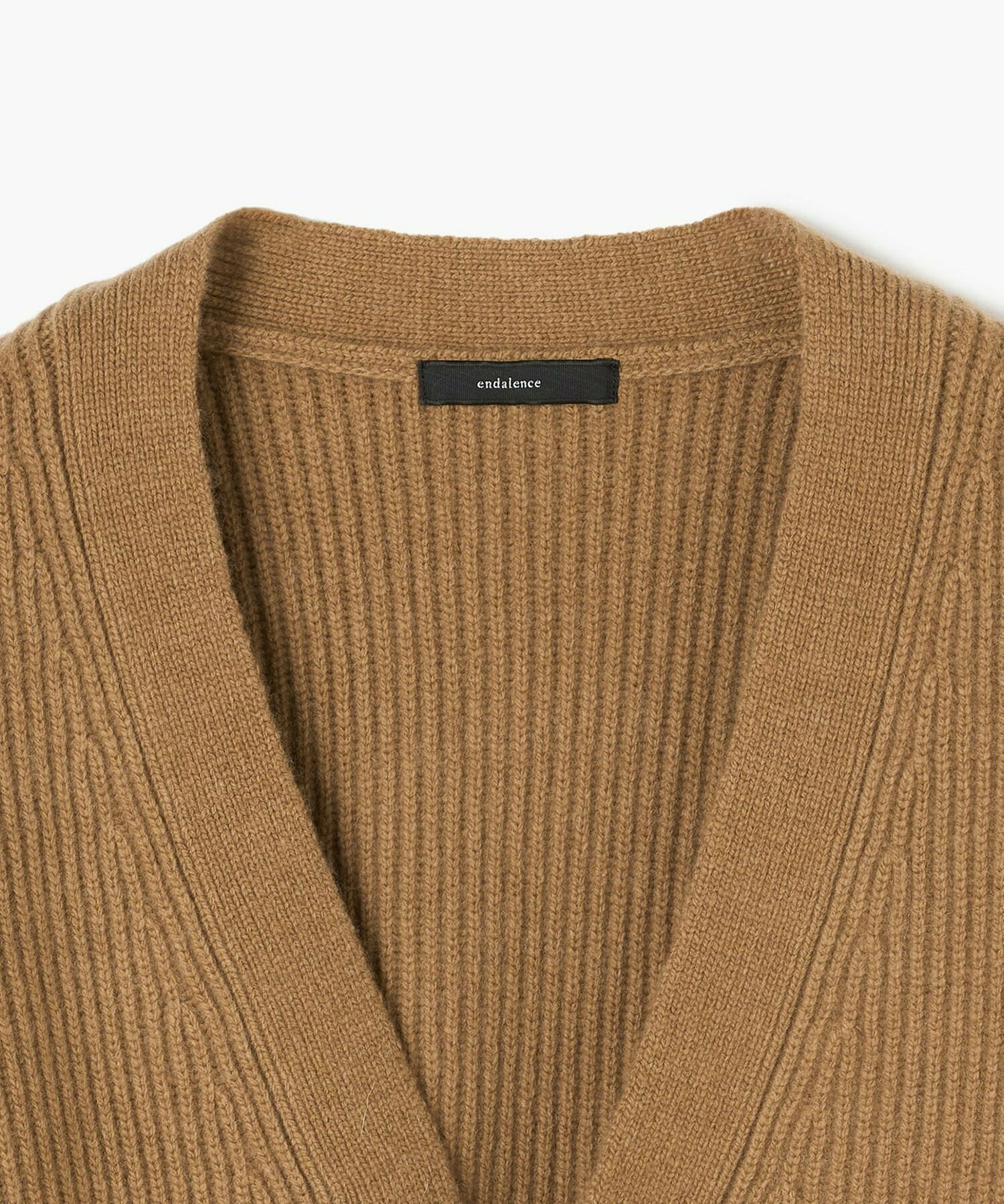 【endalence】畦ミドルゲージロングカーディガン 詳細画像 キャメル 13