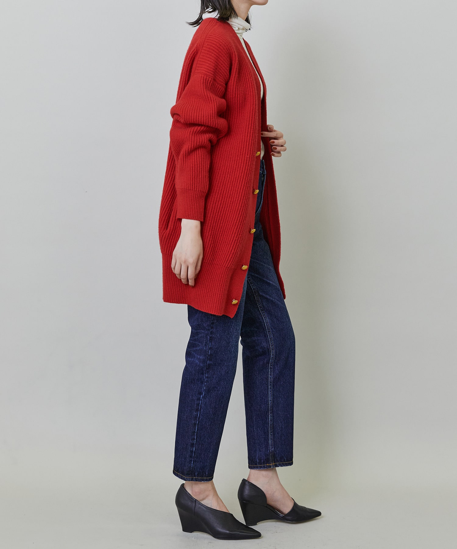 【endalence】畦ミドルゲージロングカーディガン 詳細画像 キャメル 2