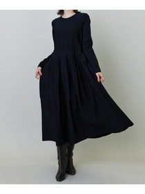 【endalence】ミラノリブ引き返しドレス 詳細画像 ブラック 15