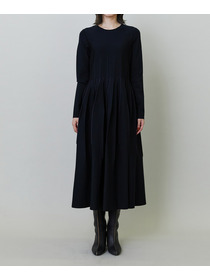 【endalence】ミラノリブ引き返しドレス 詳細画像 ブラック 18