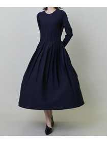 【endalence】ミラノリブ引き返しドレス 詳細画像 ブラック 3