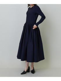 【endalence】ミラノリブ引き返しドレス 詳細画像 ブラック 4