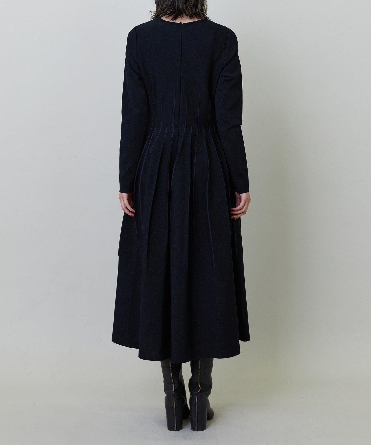 【endalence】ミラノリブ引き返しドレス 詳細画像 ブラック 20