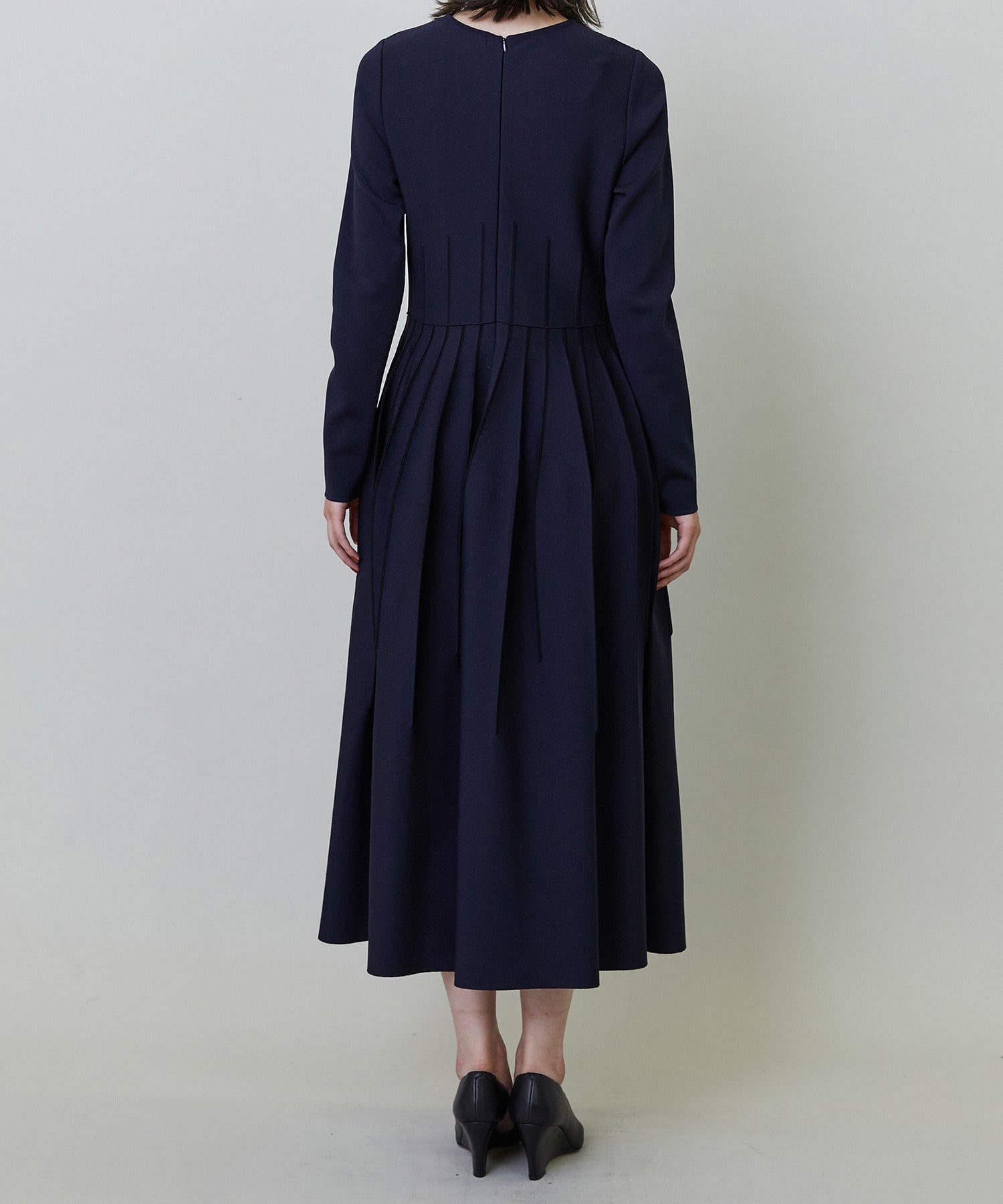 【endalence】ミラノリブ引き返しドレス 詳細画像 ブラック 7