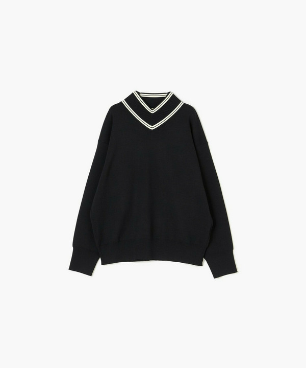 ミラノリブVハイネックプルオーバー 詳細画像 ブラック 1