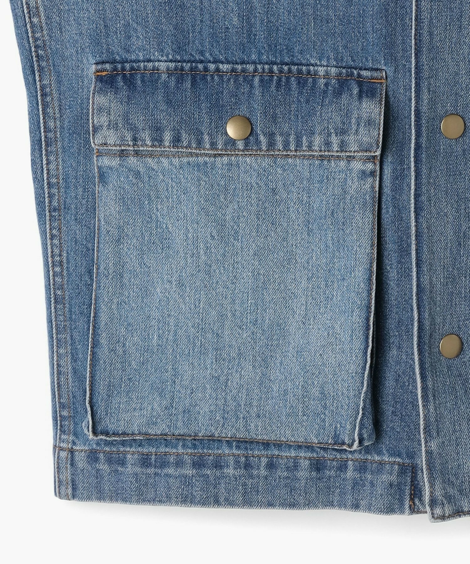 【endalence】ノーカラーデニムジャケット 詳細画像 インディゴブルー 9