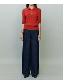 【endalence】ドローストリングデニムパンツ 詳細画像 インディゴブルー 1