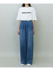 【endalence】ドローストリングデニムパンツ 詳細画像 インディゴブルー 3