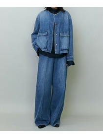 【endalence】ドローストリングデニムパンツ 詳細画像 インディゴブルー 6