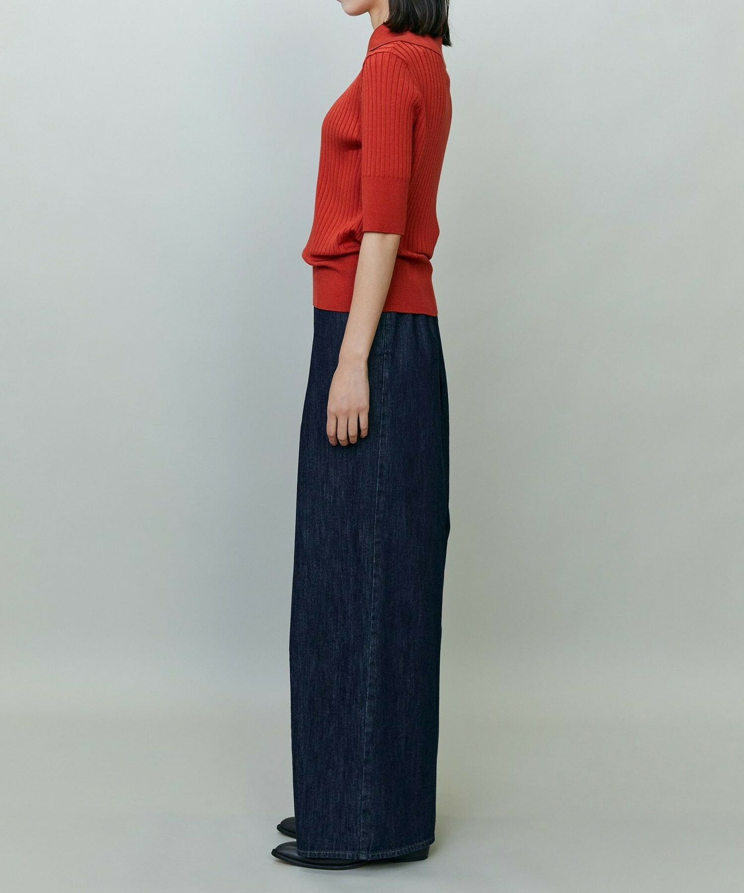 【endalence】ドローストリングデニムパンツ 詳細画像 インディゴブルー 2