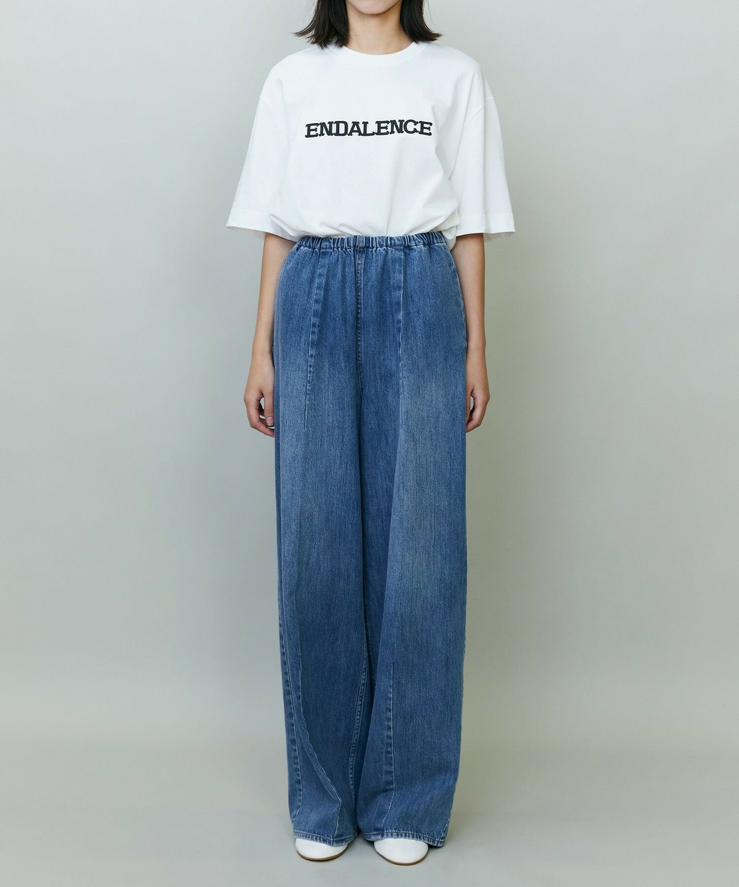 【endalence】ドローストリングデニムパンツ 詳細画像 インディゴブルー 3