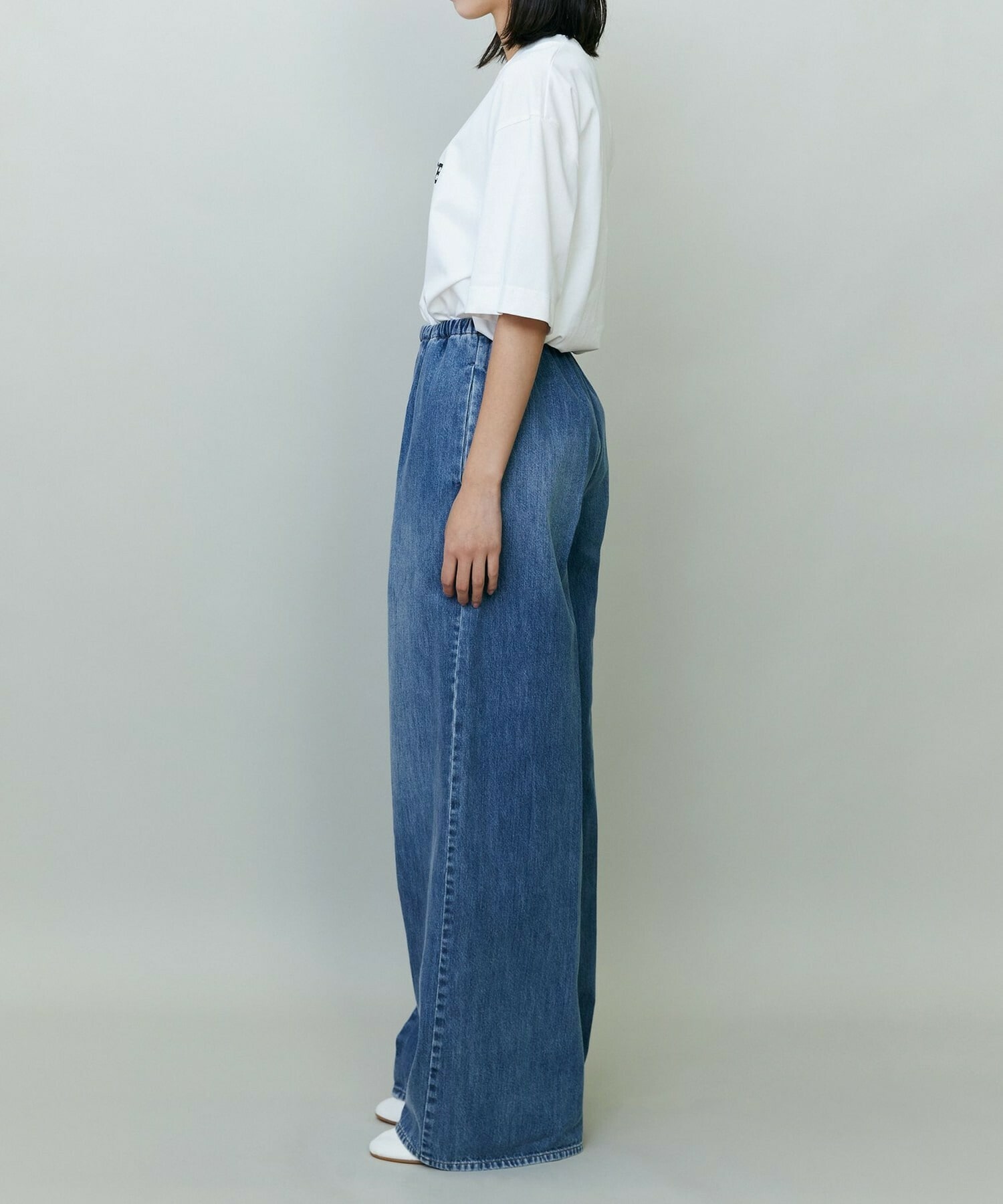 【endalence】ドローストリングデニムパンツ 詳細画像 インディゴブルー 4