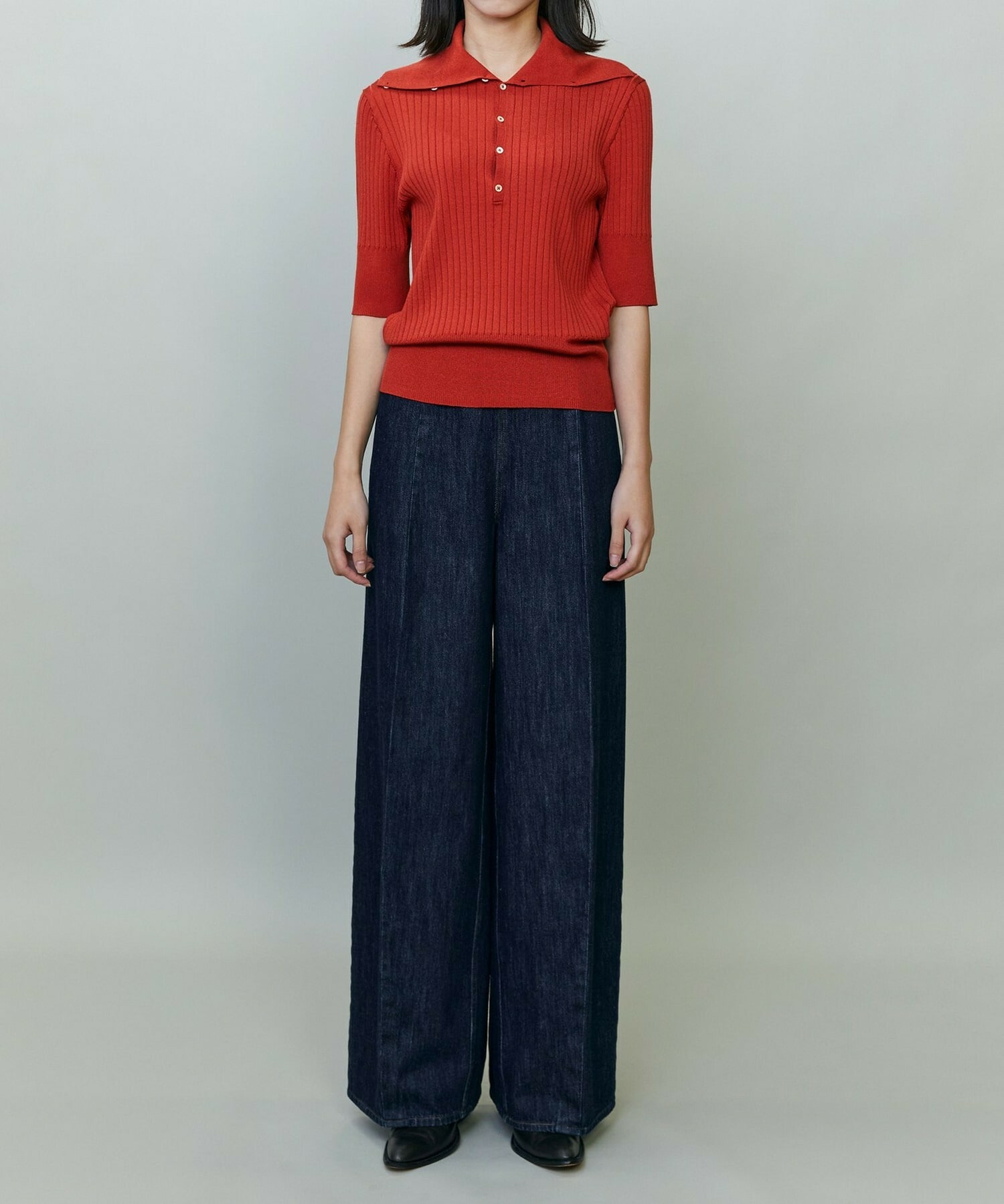 【endalence】ドローストリングデニムパンツ 詳細画像 インディゴブルー 7