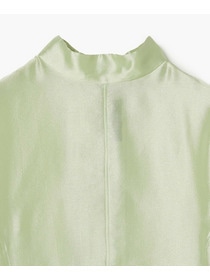 【endalence】シルクギシャハイネックブラウス 詳細画像 ネイビー 14