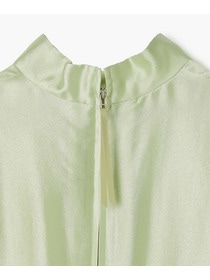 【endalence】シルクギシャハイネックブラウス 詳細画像 ネイビー 15