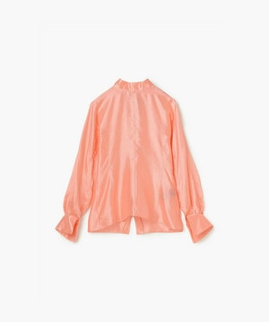 【endalence】シルクギシャハイネックブラウス 詳細画像 ピンク 1