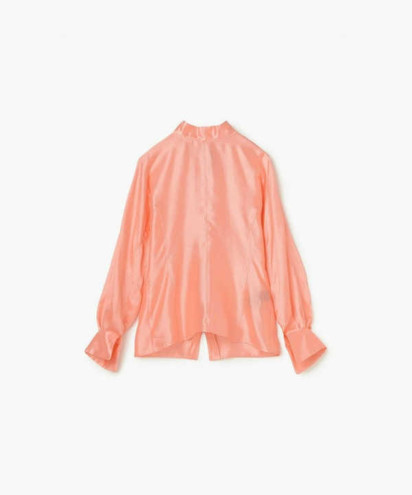 シルクギシャハイネックブラウス 詳細画像 ピンク 1