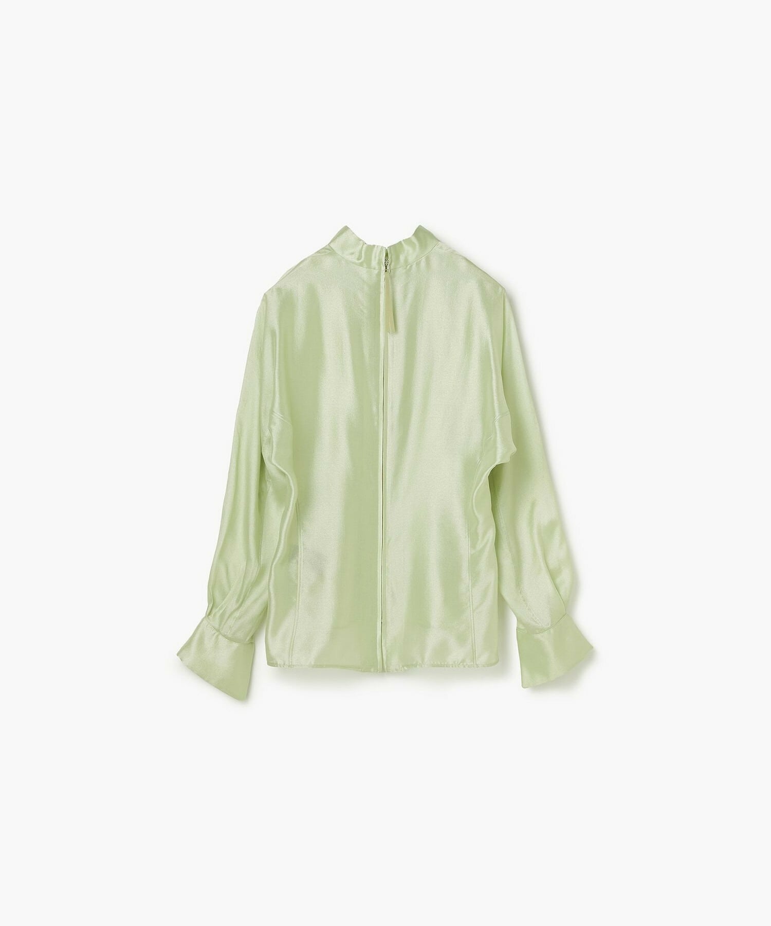 【endalence】シルクギシャハイネックブラウス 詳細画像 ネイビー 13