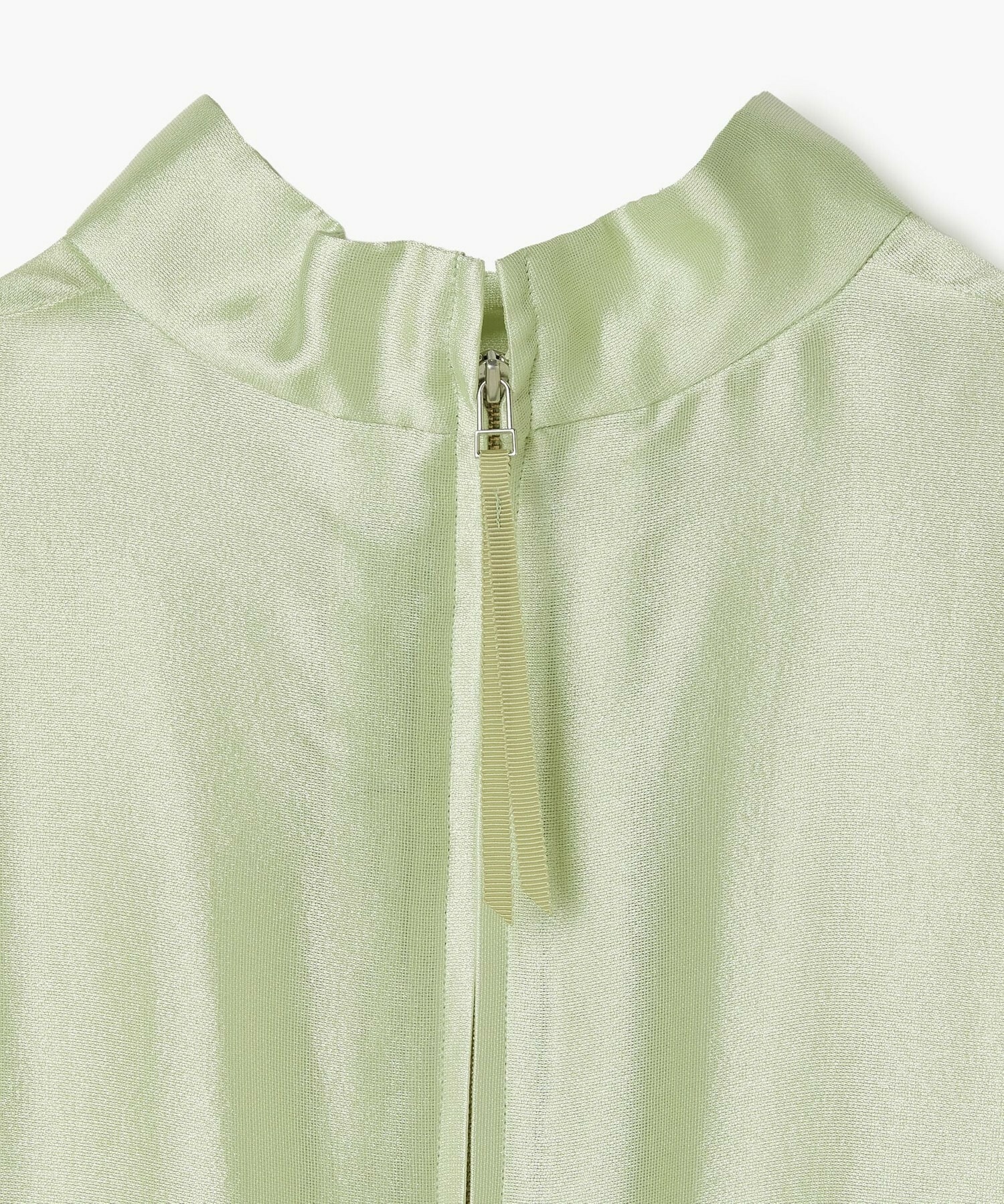 【endalence】シルクギシャハイネックブラウス 詳細画像 ネイビー 15