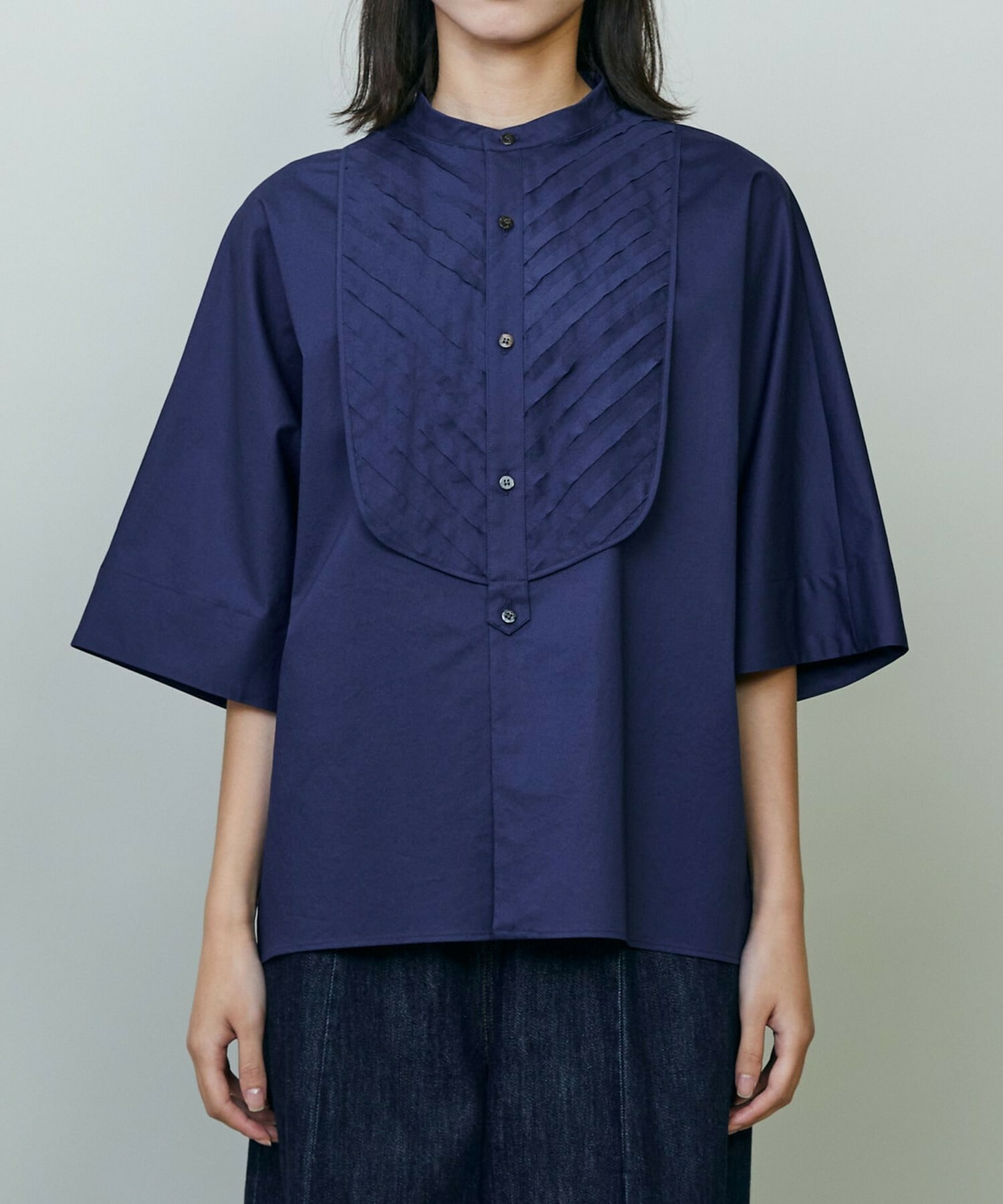 【endalence】Rコットンドルマンシャツ 詳細画像 ネイビー 12