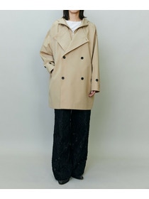 【endalence】リサイクルタフタフーデッドコート 詳細画像 ベージュ 3