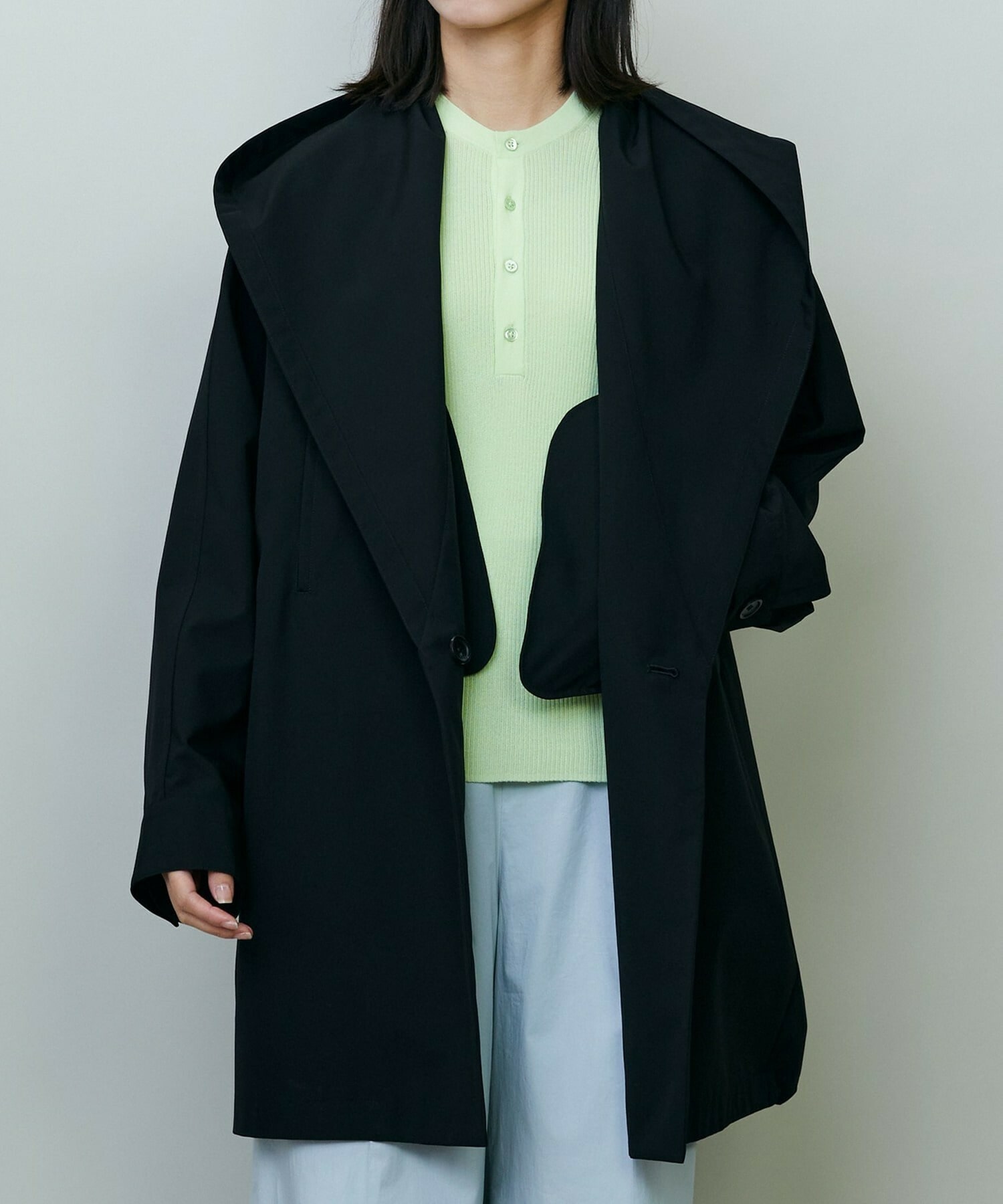 【endalence】リサイクルタフタショールカラーコート 詳細画像 ベージュ 14