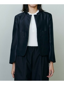 【endalence】シルクギシャショートジャケット 詳細画像 ネイビー 3