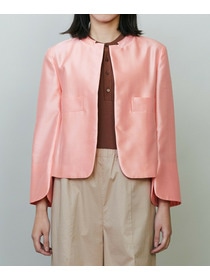 【endalence】シルクギシャショートジャケット 詳細画像 ネイビー 8